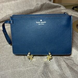 Kate Spade New York Navy Attachable Wristlet Pouch